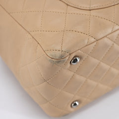 Chanel Quilted Calfskin Top handle Bag Beige