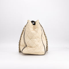 Chanel Quilted Calfskin Shoulder Bag Cream
