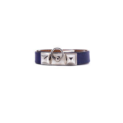 Hermes Rivale Double Tour Bracelet Navy Size XS