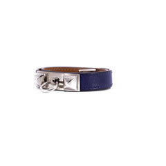 Hermes Rivale Double Tour Bracelet Navy Size XS