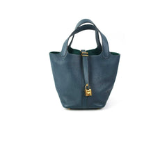 Hermes Picotin 18 Clemence Vert Cypress - Z Stamp