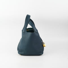 Hermes Picotin 18 Clemence Vert Cypress - Z Stamp