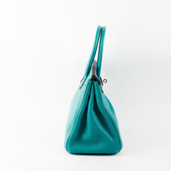 Hermes Birkin 30 Vert Verone Togo Stamp X (2016)