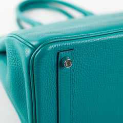 Hermes Birkin 30 Vert Verone Togo Stamp X (2016)