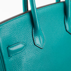 Hermes Birkin 30 Vert Verone Togo Stamp X (2016)