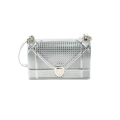 Dior Medium Diorama Metallic Silver