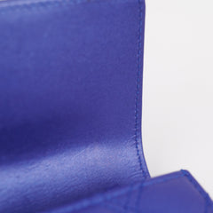Chanel Long Wallet Blue Lambskin