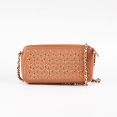 Chanel Studded Wallet on Chain Lambskin Brown