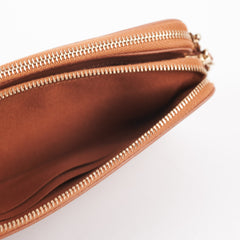 Chanel Studded Wallet on Chain Lambskin Brown