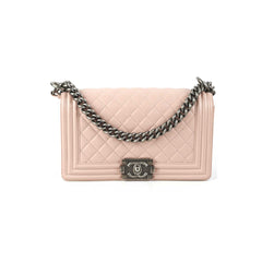 Chanel Quilted Boy Old Medium Light Pink