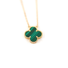 Van Cleef & Arpels Vintage Malachite Alhambra Necklace