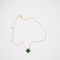 Van Cleef & Arpels Vintage Malachite Alhambra Necklace