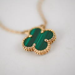 Van Cleef & Arpels Vintage Malachite Alhambra Necklace