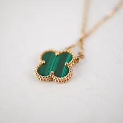 Van Cleef & Arpels Vintage Malachite Alhambra Necklace