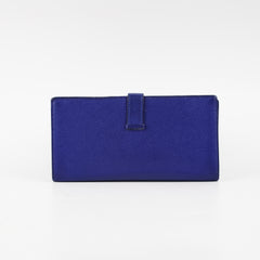 Hermes Blue Bearn Long Wallet