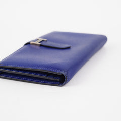 Hermes Blue Bearn Long Wallet