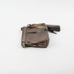 Gucci Metallic Bronze Tassel Pouch