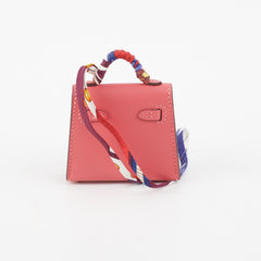 Hermes Kelly Twilly Bag Charm Rose Lipstick