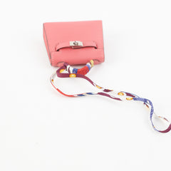 Hermes Kelly Twilly Bag Charm Rose Lipstick