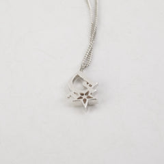 Dior Oblique Star Pendant Necklace Silver with White Crystals