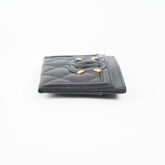 Chanel Card Holder Black Filigree