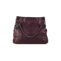Chanel Quilted Tote Bag Dark Burgundy/Purple