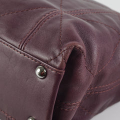 Chanel Quilted Tote Bag Dark Burgundy/Purple