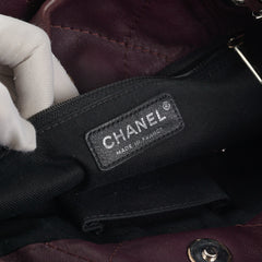 Chanel Quilted Tote Bag Dark Burgundy/Purple