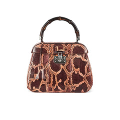 Gucci Lady Lock Python Bamboo Top Handle