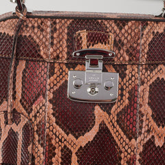 Gucci Lady Lock Python Bamboo Top Handle
