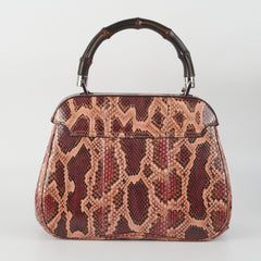 Gucci Lady Lock Python Bamboo Top Handle