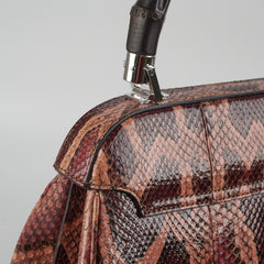 Gucci Lady Lock Python Bamboo Top Handle