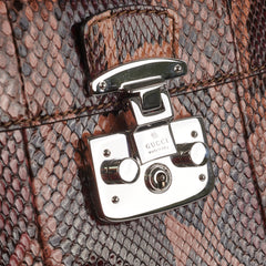 Gucci Lady Lock Python Bamboo Top Handle