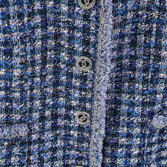 Chanel Tweed Jacket Blue