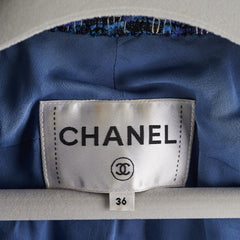 Chanel Tweed Jacket Blue