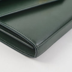 Saint Laurent Medium Sulpice Flap Wallet on Chain Green