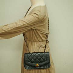 Chanel Vintage Diana Small Black (Recoloured)