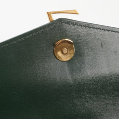 Saint Laurent Medium Sulpice Flap Wallet on Chain Green