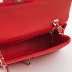 Chanel Mini Rectangular Bag Red Lambskin