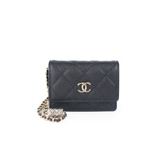 Chanel Cardholder on Chain Caviar Black