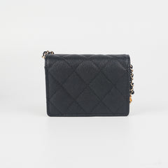 Chanel Cardholder on Chain Caviar Black