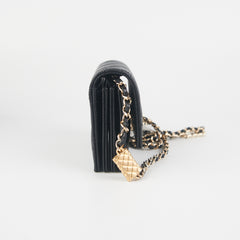 Chanel Cardholder on Chain Caviar Black
