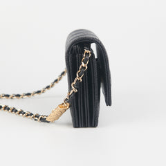 Chanel Cardholder on Chain Caviar Black