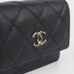 Chanel Cardholder on Chain Caviar Black