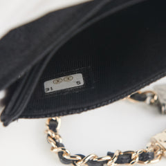 Chanel Cardholder on Chain Caviar Black