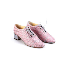 Chanel Woven Pink Shoes 38