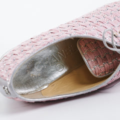 Chanel Woven Pink Shoes 38