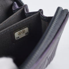 Chanel Boy Zip Coin Purse Iridescent Purple