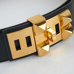 Hermes CDC Collier de Chien Black Size 80 Belt