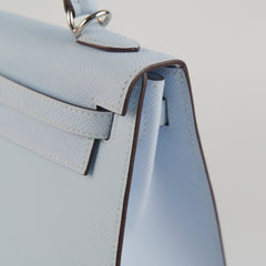 Hermes Kelly 25 Epsom Blue Brume - Stamp Y